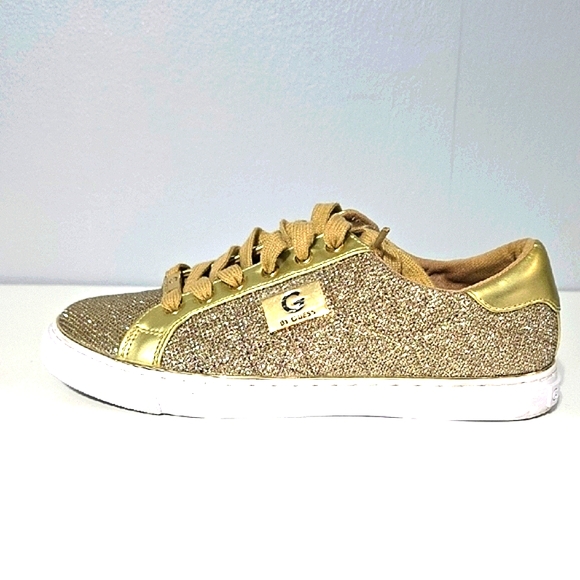 Guess Gold Glitter Sneakers Classic Style - Picture 3 of 10